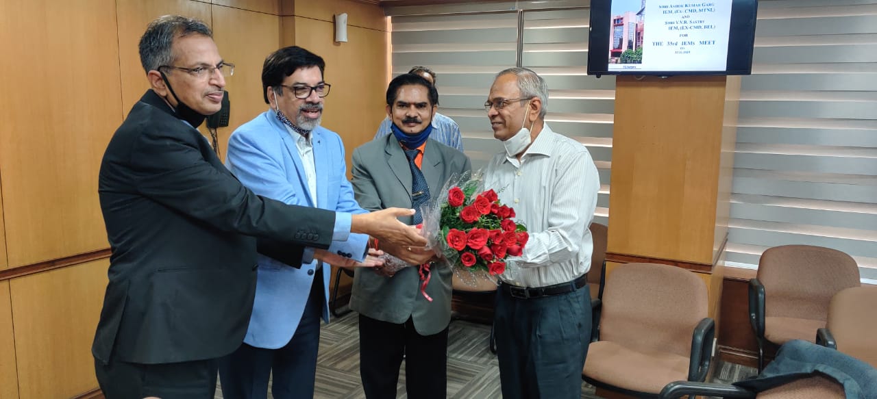 33rd Meeting of the Independent External Monitors (IEMs) was held on 17.11.2020 at TCIL HQ. H’ble CMD Shri Rajiv Gupta and Shri Narendra Jain D(F) welcomed IEMs Shri AK Garg and Shri VVR Sastry (Through Video Conferencing). Shri Sanjeev Kumar Kesari, CVO, gave presentation and briefed on IP Implementation Status 33rd Meeting of the Independent External Monitors (IEMs) was held on 17.11.2020 at TCIL HQ. H’ble CMD Shri Rajiv Gupta and Shri Narendra Jain D(F) welcomed IEMs Shri AK Garg and Shri VVR Sastry (Through Video Conferencing). Shri Sanjeev Kumar Kesari, CVO, gave presentation and briefed on IP Implementation Status